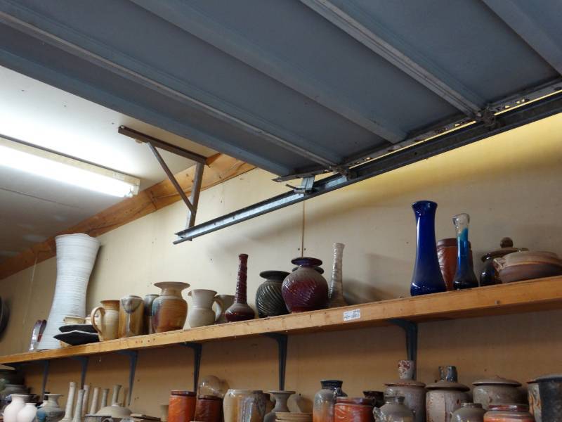 lot 2719 image: Shelf lot of handmade pieces- Potteryceramic