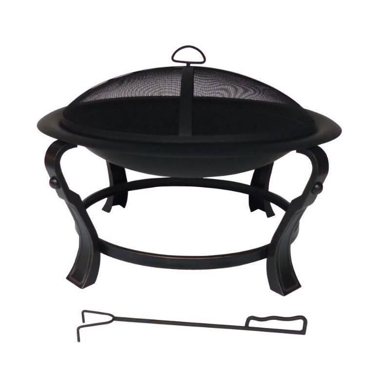 Hampton Bay Outdoor Fire Pits Ashcraft 30 In Steel Round Fire Pit