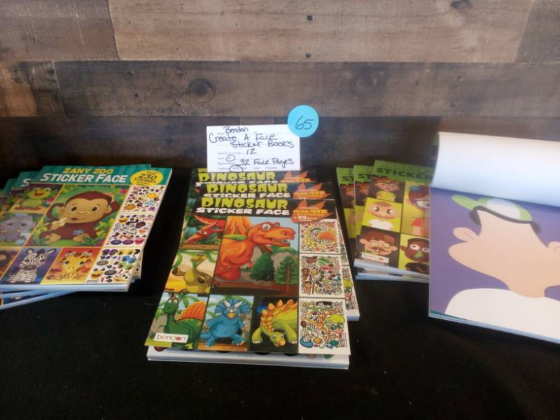 lot 64 image: Bendon Create - A - Face Sticker Books