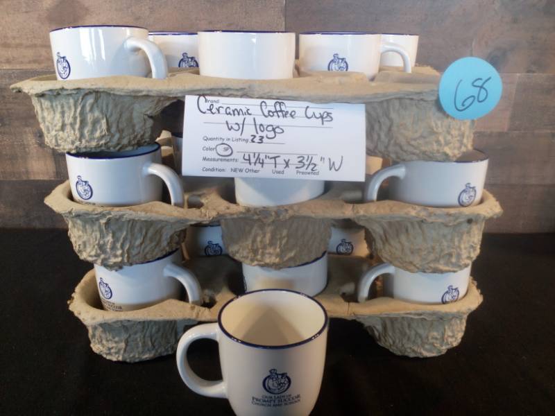 lot 68 image: Ceramic Coffee Cups with Logo
