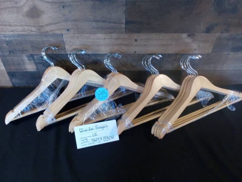 lot 85 image: Wooden Hangers