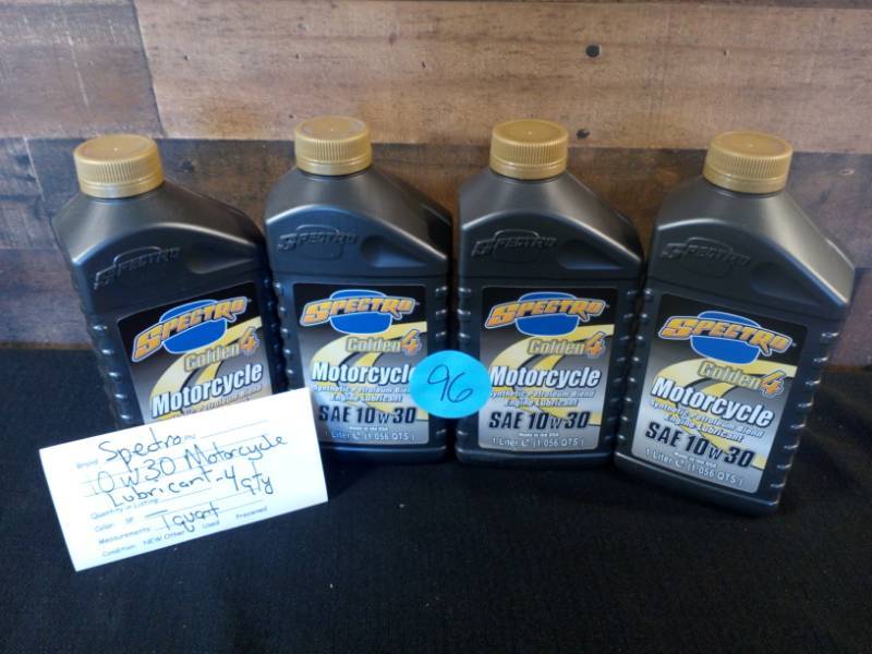 lot 95 image: Spectro 10W30 Motorcycle Lubricant