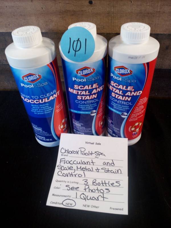 lot 101 image: Chlorox Pool & Spa Flocculant and Scale, Metal & Stain Control
