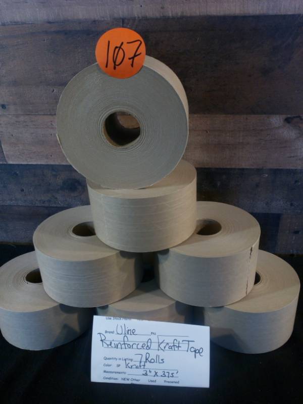 lot 107 image: Uline Reinforced Kraft Tape