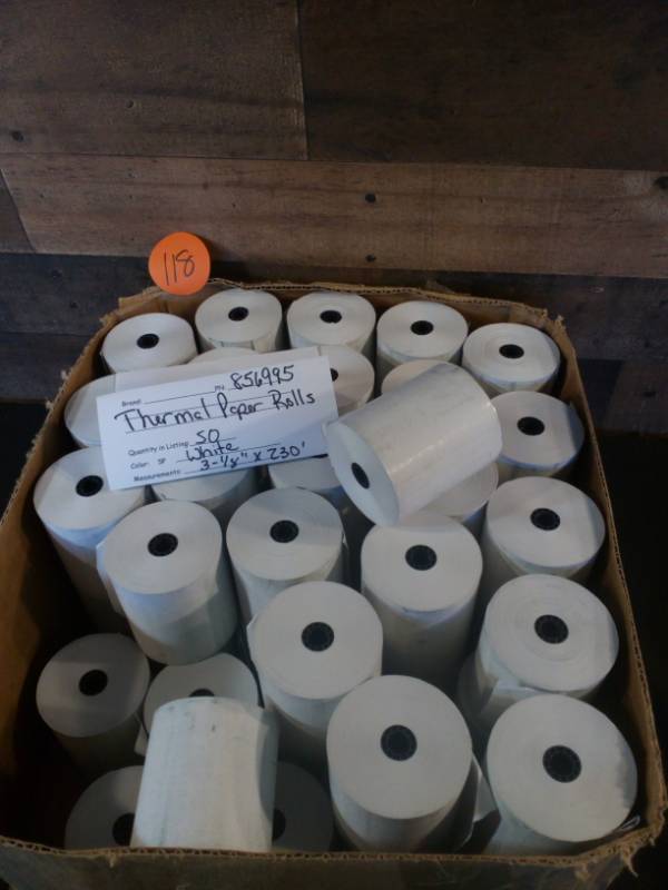 lot 118 image: 856995 Thermal Paper Rolls