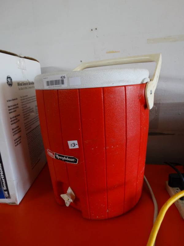 lot 426 image: Coleman roundabout water cooler.