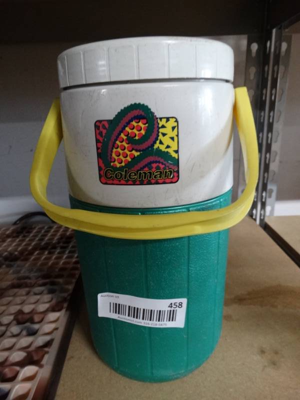 lot 458 image: Coleman water jug.