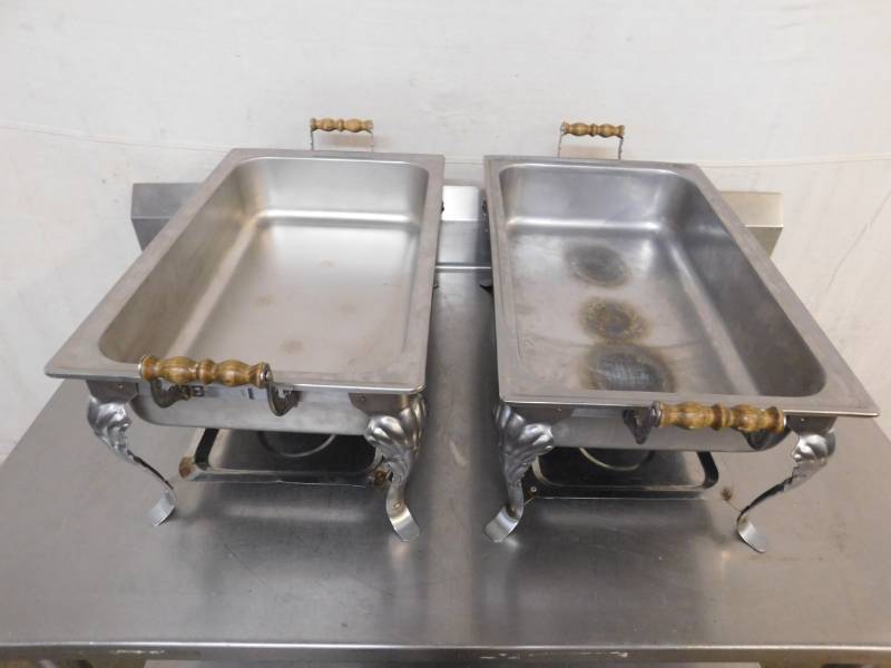 lot 2108 image: 2 Stainless Steel Chafer
