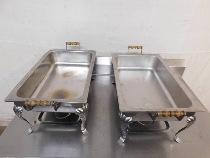 lot 2109 image: 2 Stainless Steel Chafer