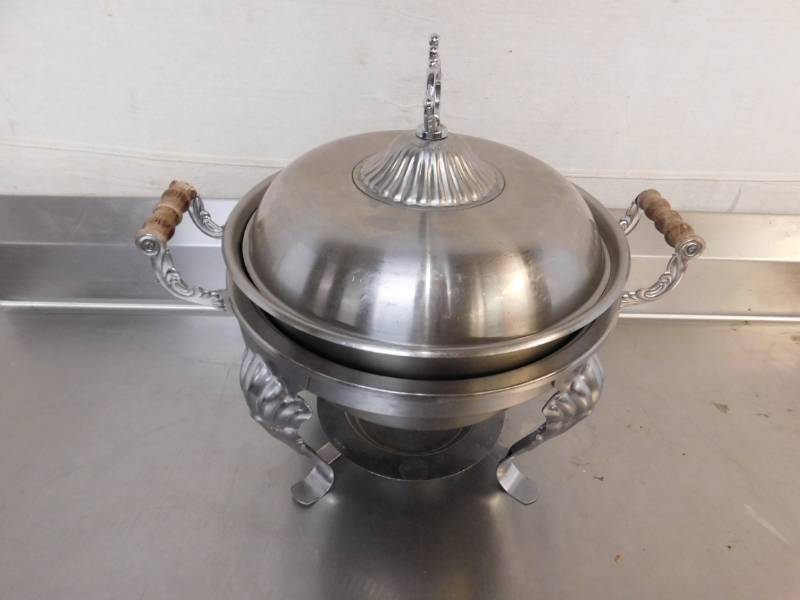 lot 2111 image: Round Stainless Steel Chafer