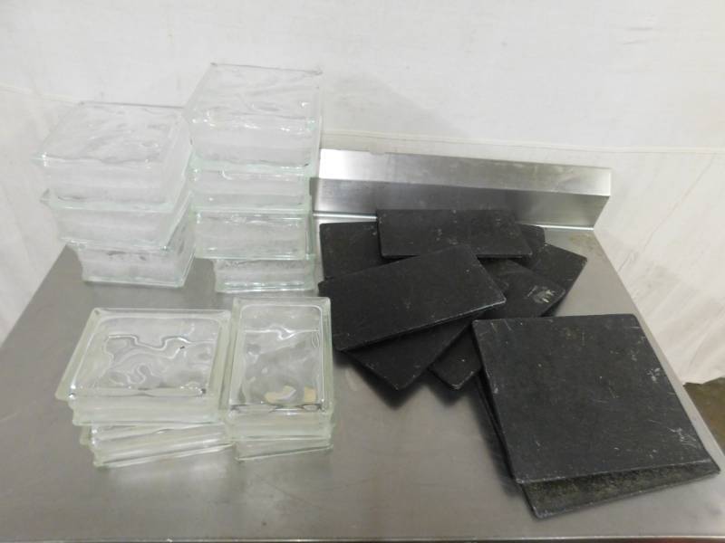 lot 2154 image: Glass Bricks and Granite Tiles