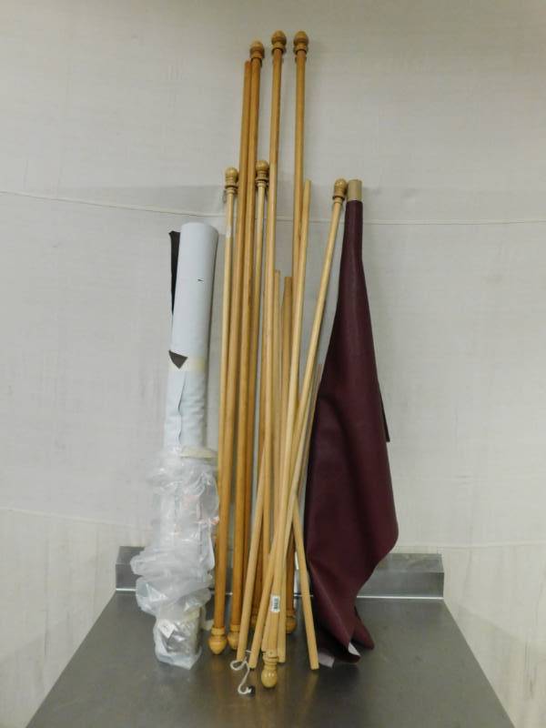 lot 2157 image: 2 Partial Vinyl Rolls and Wood Rods
