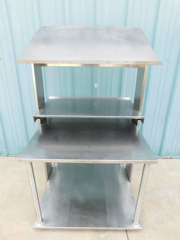 lot 2054 image: Stainless Steel Cabinet with Overshelf