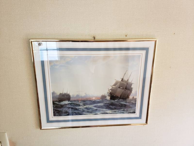 lot 1810 image: A Ship Passing Through a Severe Storm Wall Decor