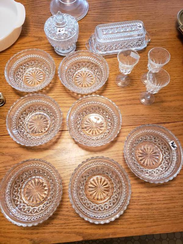 lot 1855 image: Lot of Cut Glass Dishes