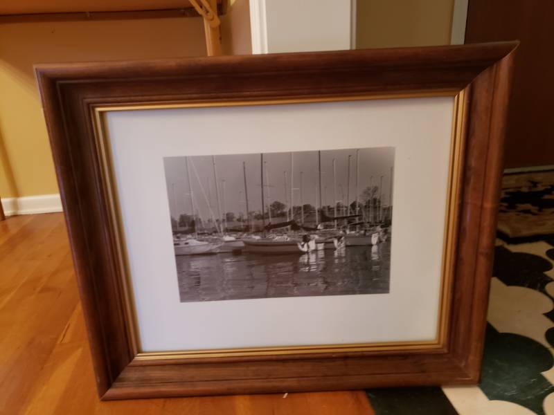 lot 1873 image: Black and White Photograph of Harbor
