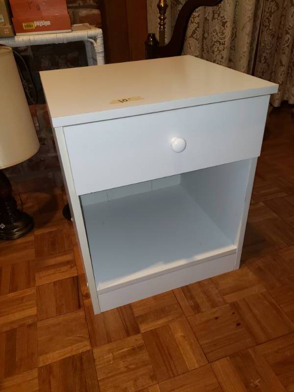 lot 1891 image: White Night Stand