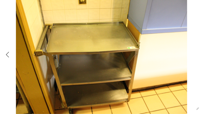 lot 1793 image: Rolling SS Three Shelf Cart