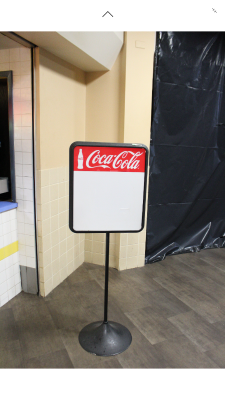 lot 1799 image: Coca Cola Write on Wipe Off Freestanding Sign