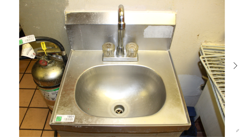 lot 1801 image: Hand Washing Sink
