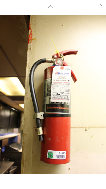 lot 1805 image: Wall Mounted Fire Extinguisher