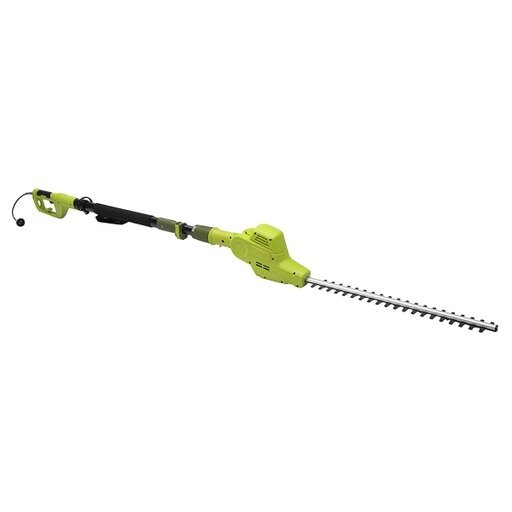 lot 1045 image: Sun Joe 21  4-Amp Multi-Angle Telescoping Pole Hedge Trimmer