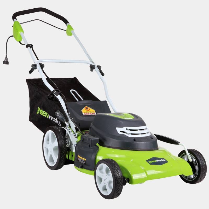 lot 1049 image: Greenworks 25022 12 Amp 20 in. 3-in-1 Electric Lawn Mower
