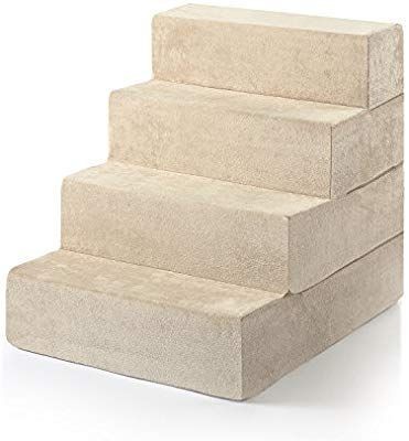 lot 1052 image: Zinus 4-step Comfort Pet Stairs X-large  Pet Ramp  Pet Ladder