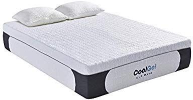 lot 1054 image: Classic Brands Cool Gel 1.0 Ultimate Gel Memory Foam 14-Inch Mattress with BONUS Pillow, Twin