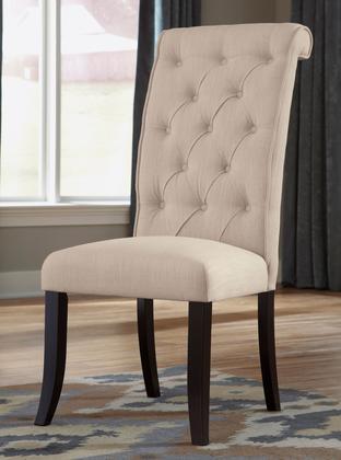 lot 3677 image: Signature Design by Ashley Tripton Linen Button-tufted Transitional Dining Chair (Set of 2)