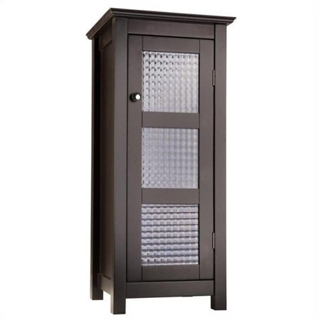 lot 3734 image: Elegant Home Fashions Chesterfield 30  1-Door Floor Cabinet in Espresso
