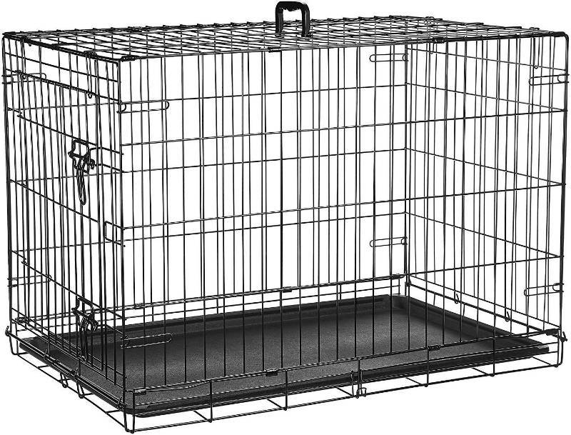 lot 3773 image: AmazonBasics Single Door & Double Door Folding Metal Dog Crate AmazonsChoicefor  single door folding Metal dog�