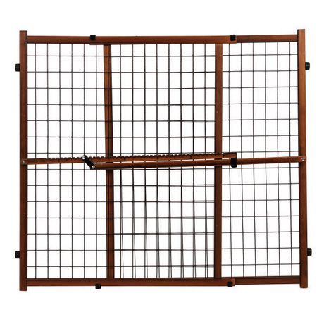 lot 9799 image: Evenflo Farmhouse Collection Position & Lock Tall Pressure Mount Gate
