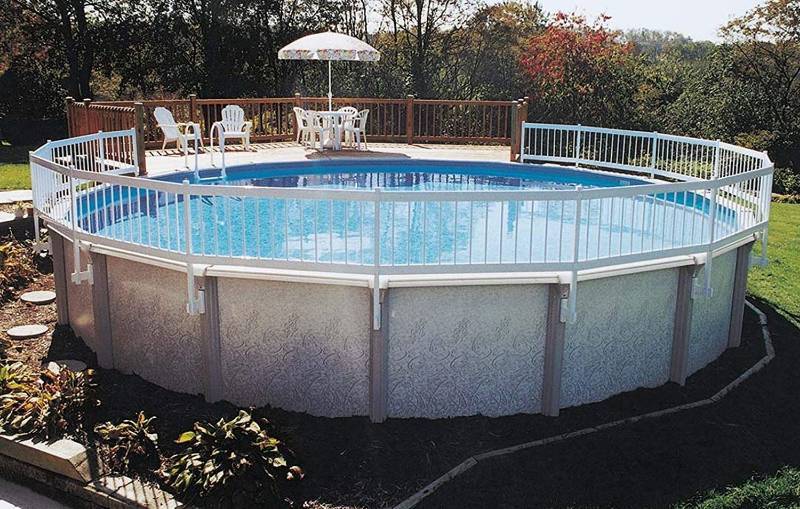 lot 9820 image: GLI Above Ground Pool Fence Base Kit (8 Section)