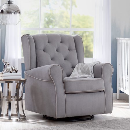 lot 9831 image: Delta Children Emerson Nursery Swivel Glider
