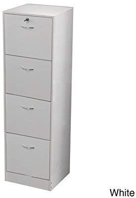 lot 9839 image: Simple Living Wilson Filing 4-drawer Cabinet (White)