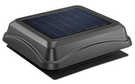 lot 9841 image: Broan 345SOBK Solar powered Black Powered Attic Ventilator Solar Powered Attic Ventilator Surface Mount