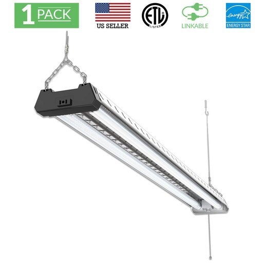 lot 9852 image: Sunco Lighting 1 Pack 4ft Frosted Shop Light LED Fixture 40W 5000K, Daylight
