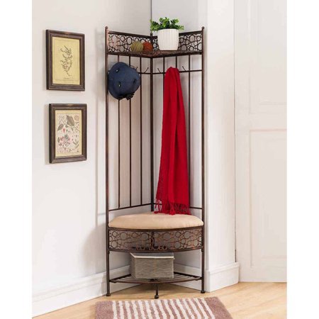 lot 9860 image: K Furniture Copper Metal Corner Hallway Bench