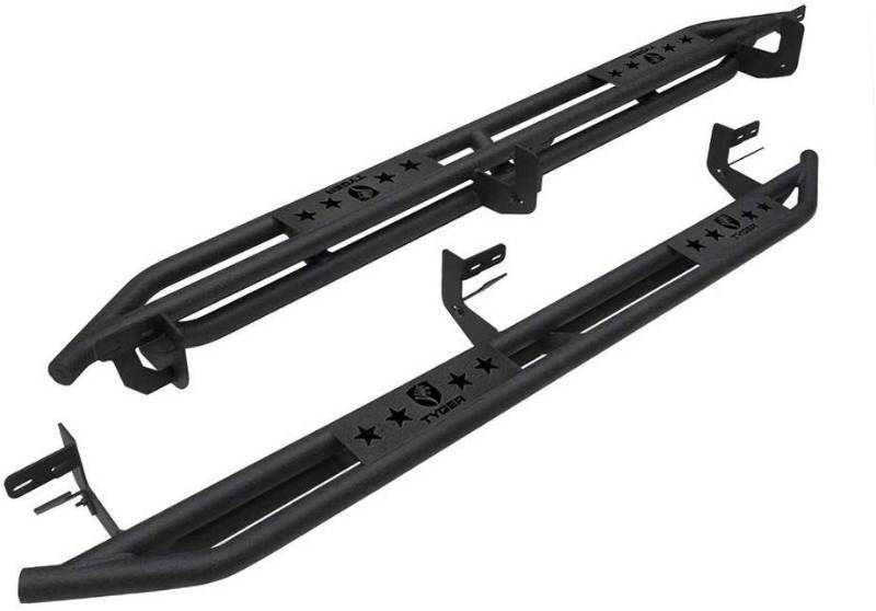lot 9866 image: Tyger Auto TG-AM2D20078 Star Armor Kit for 2009-2018 1500 2010-2019 Ram 25003500 Crew Cab  Textured Black  Side Step  Nerf Bars  Running Boards