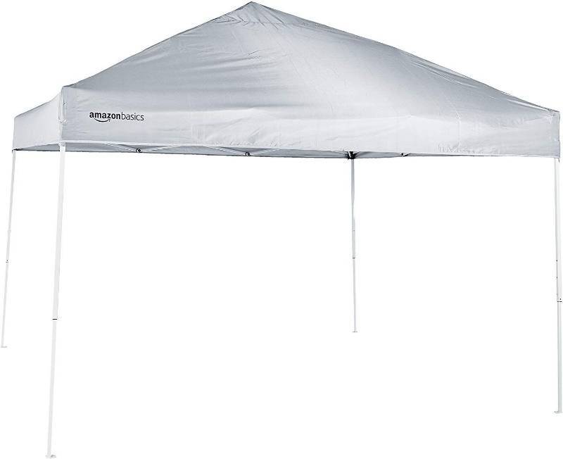 lot 9883 image: AmazonBasics Pop-Up Canopy Tent, 10 x 10 ft