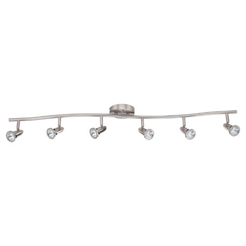 lot 9884 image: 44 in. 6-Light Bright Satin Nickel Track Light