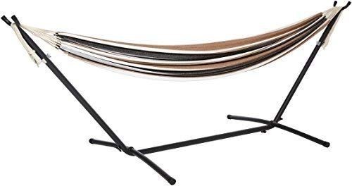 lot 9885 image: Fabric Hammock With Stand