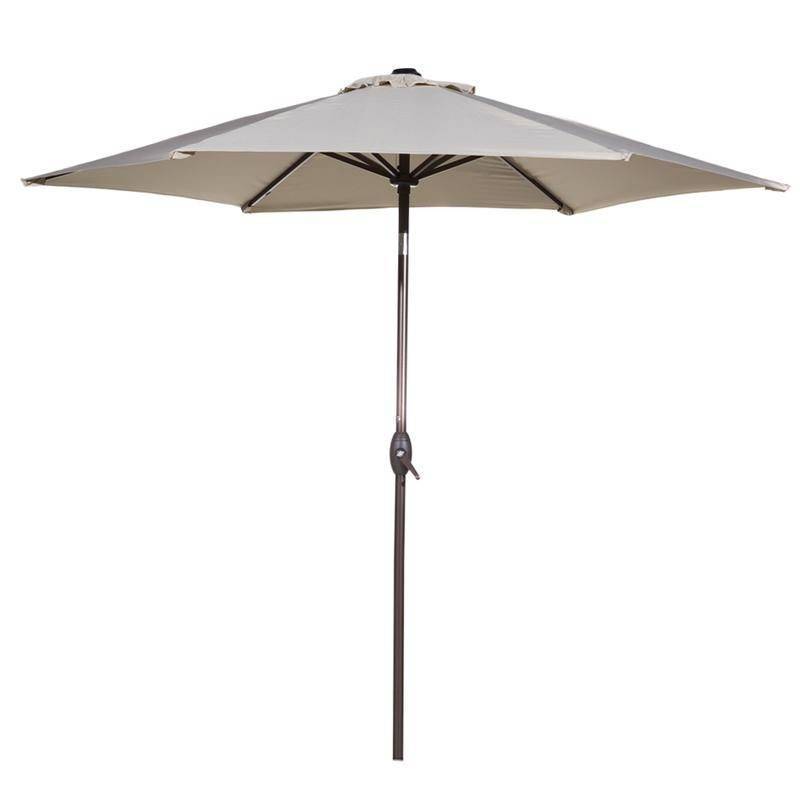 lot 9902 image: 9 Feet Market Umbrella With Push Button Tilt And Crank