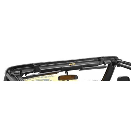 lot 9938 image: Bestop 55014-01 Jeep Wrangler Factory Style Windshield Header Assembly, Black