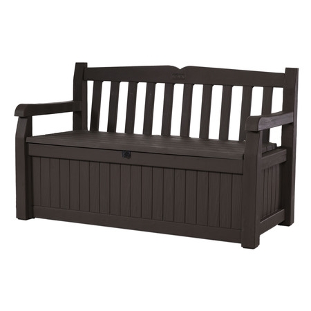 lot 9946 image: Garden Bench Box in Brown