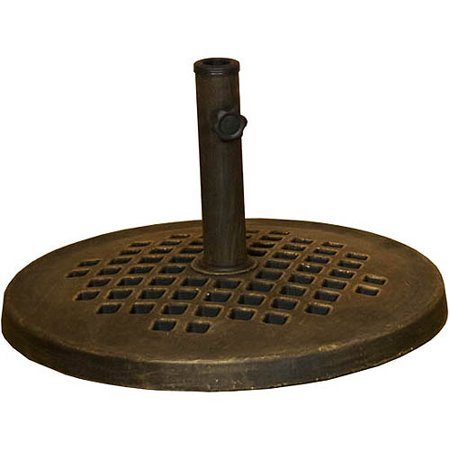 lot 9966 image: 24 in. Round Cast Stone Umbrella Base