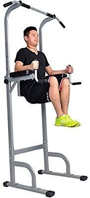 lot 9987 image: Ainfox Power Tower, Capacity 550 Lbs Pull Up Bar Tower Dip Stands Fitness Gym Office