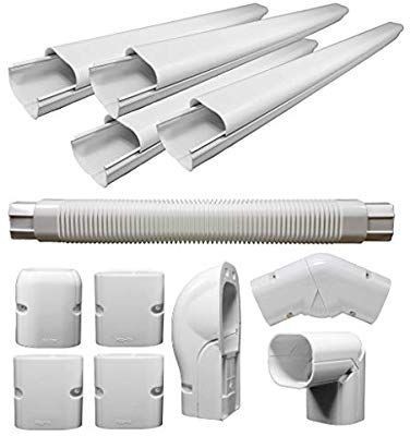 lot 3746 image: pioneer air conditioner Decorative PVC Line Cover Kit for Mini Split Air Conditioners and Heat Pumps - WYS-LCVR-KIT