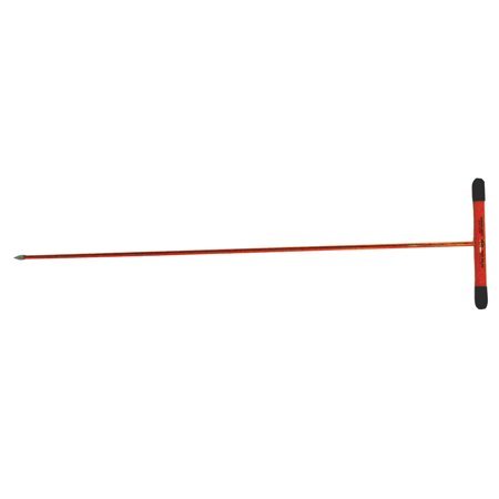 lot 3796 image: Nupla NC-PRB4T Soil Probe with Metal Tip, Solid Handle and T Grip, 48  Handle Length